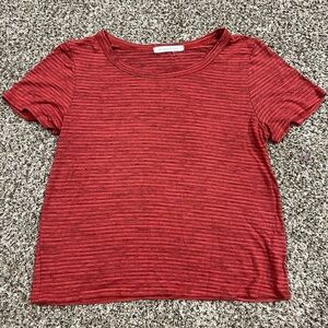 Orange/Red Striped Baby Tee